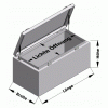 Alubox für Pritsche mit Gasdruckfedern