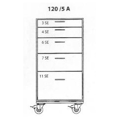 Flightcases Schubladencase Skizze