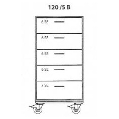 Flightcases Schubladencase Skizze