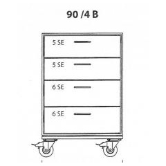 Flightcases Schubladencase Skizze