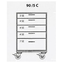 Flightcases Schubladencase Skizze