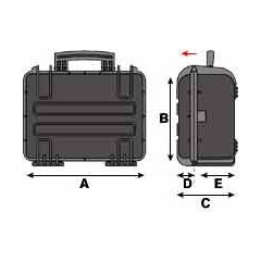 Laptopkoffer Explorer Cases Skizze