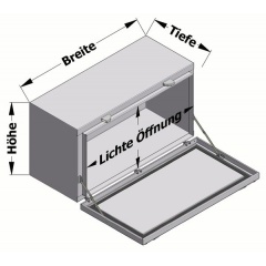 Unterflurbox Deckelhalter Transportboxen.at Skizze