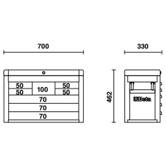 Werkzeugkasten Beta C23SC Skizze 1