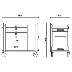Werkzeugwagen Beta C24SL Skizze 1